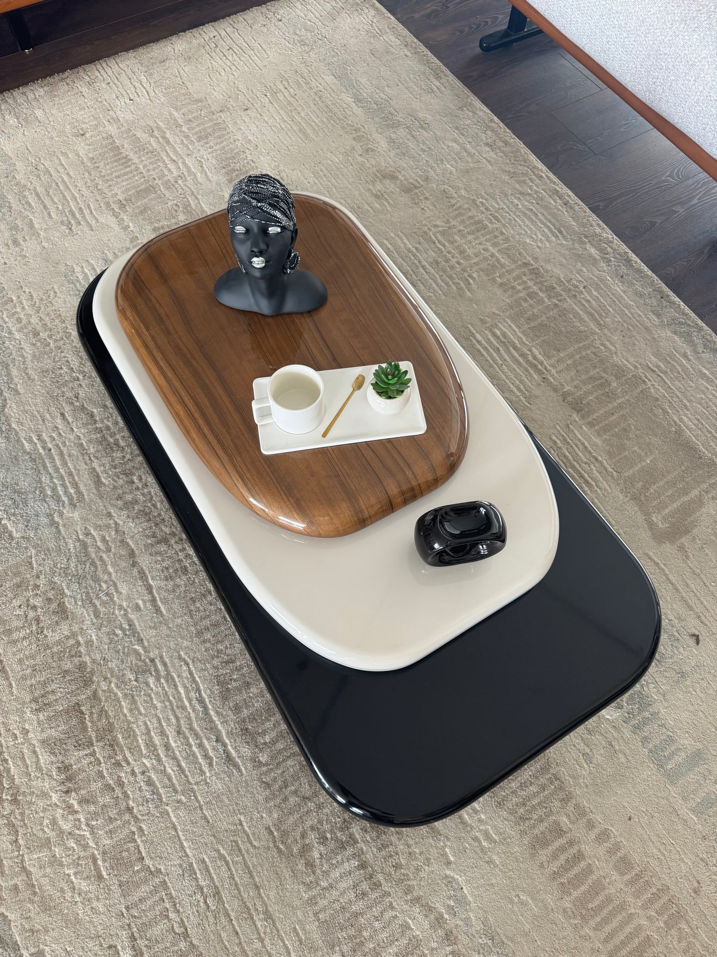 The Orbit: 360 Swivel Rotating Coffee Table