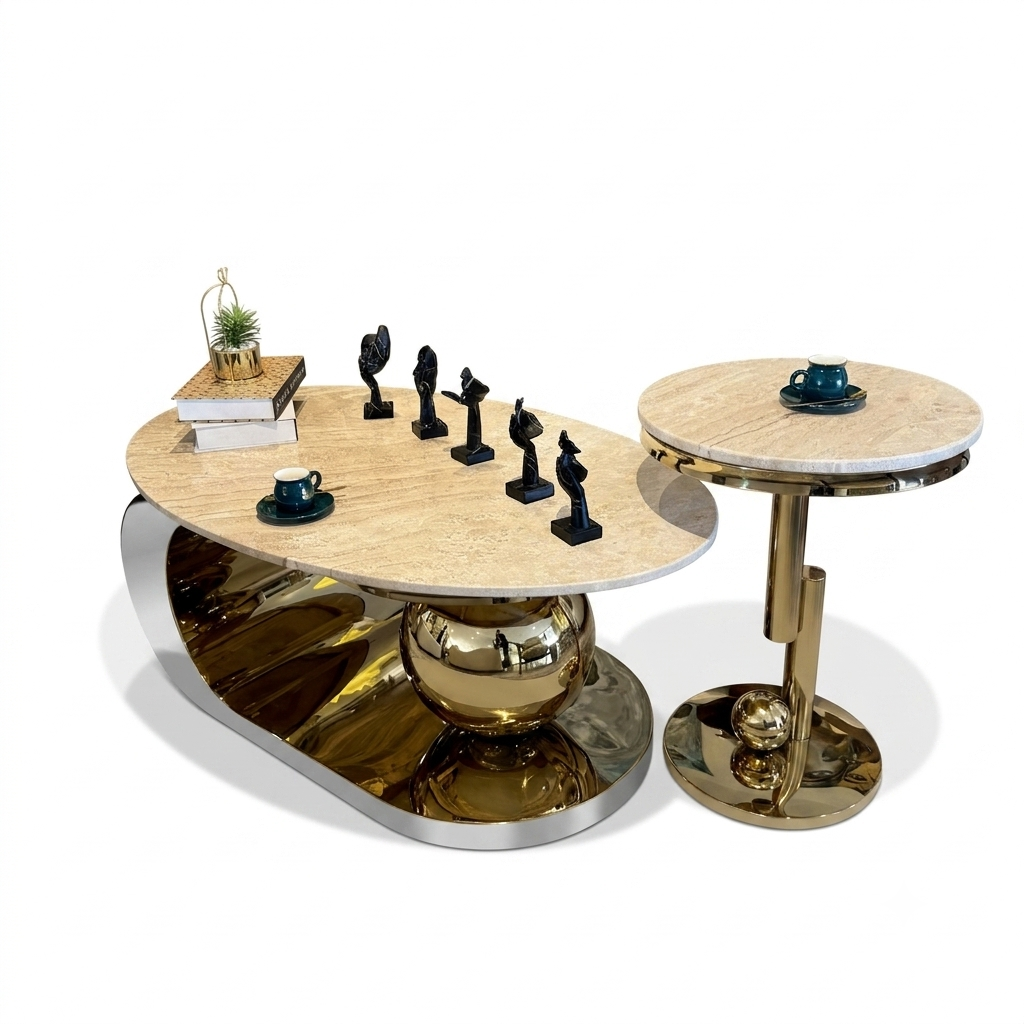 The Sphere: Sculptural Dual-Tone Set
