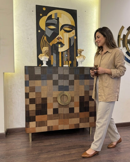 The Mosaic: Marquetry Shoe Cabinet