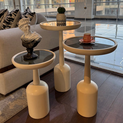 Eclipse: Glass Side Tables, Set of 3