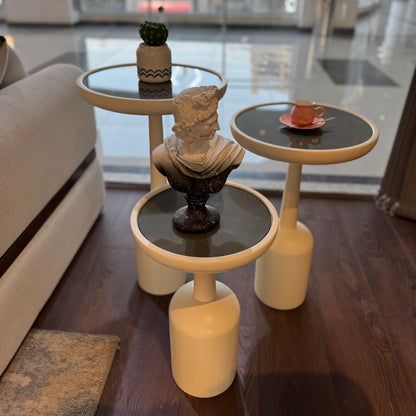 Eclipse: Glass Side Tables, Set of 3