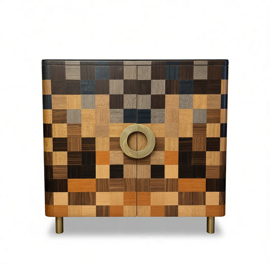 The Mosaic: Premium Marquetry Shoe Cabinet
